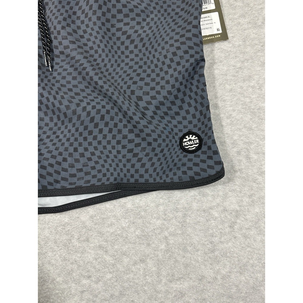 Howler Brothers Warlock Tech Board Shorts Men's Xlarge Grey Checker Stretch - Picture 2 of 8